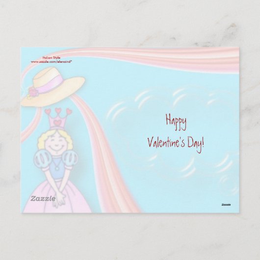 Briefkaart valentijnse Prinses (Achterkant)