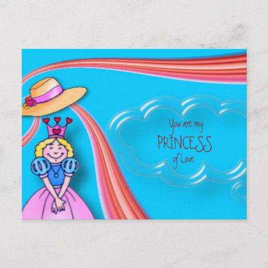 Briefkaart valentijnse Prinses (Voorkant)