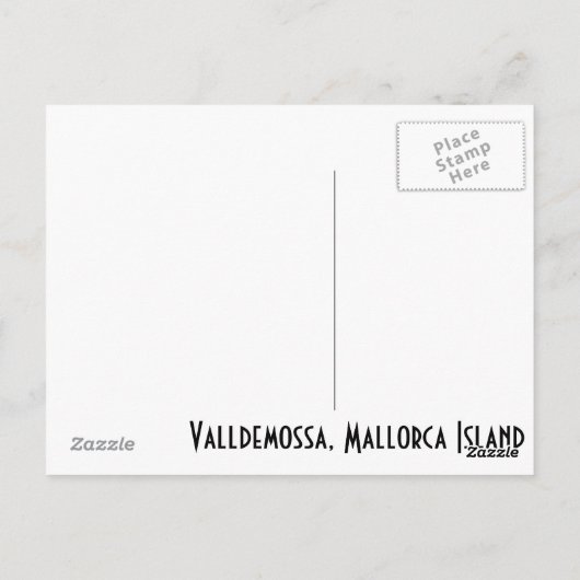Briefkaart Valldemossa (Achterkant)