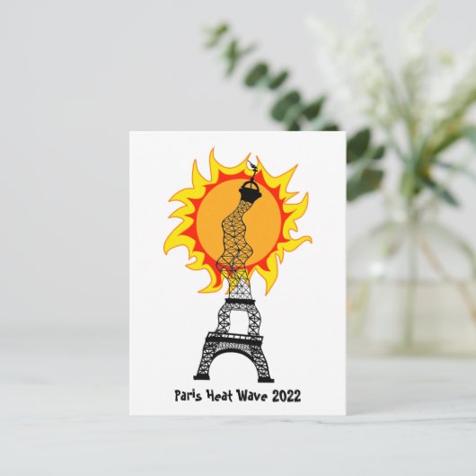 Briefkaart van 2022-Parijs-hittegolf (Staand voorkant)