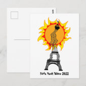 Briefkaart van 2022-Parijs-hittegolf (Voorkant / Achterkant)