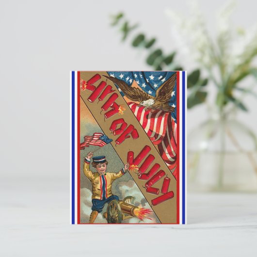  briefkaart van 4 juli (Staand voorkant)