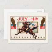 briefkaart van 4 juli, 4 juli (Voorkant / Achterkant)