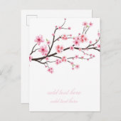 BRIEFKAART VAN AANKONDIGING : SAKURA BLOSSOMS (Voorkant / Achterkant)