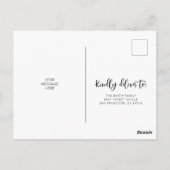 Briefkaart van aankondiging verplaatsen met groen (Achterkant)