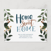 Briefkaart van aankondiging verplaatsen met groen (Voorkant)