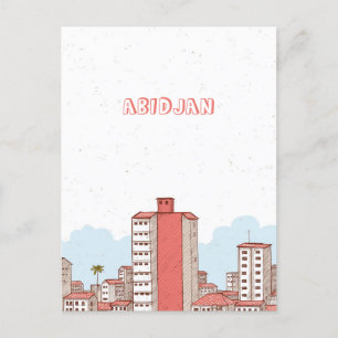 Briefkaart van Abidjan Ivoorkust