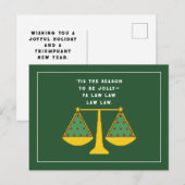 Briefkaart van advocatenkantoor Holiday Greeting (Voorkant / Achterkant)