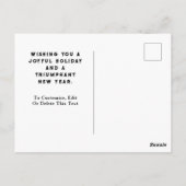 Briefkaart van advocatenkantoor Holiday Greeting (Achterkant)