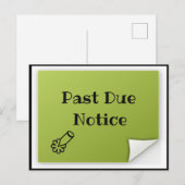 Briefkaart van afgelopen vervaldatum (Voorkant / Achterkant)