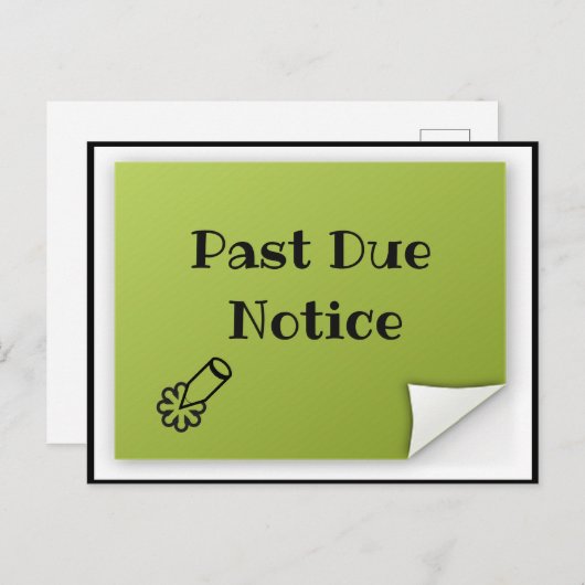 Briefkaart van afgelopen vervaldatum (Voorkant / Achterkant)