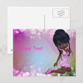 Briefkaart van Afrikaanse Amerikaanse meisjes (Voorkant / Achterkant)