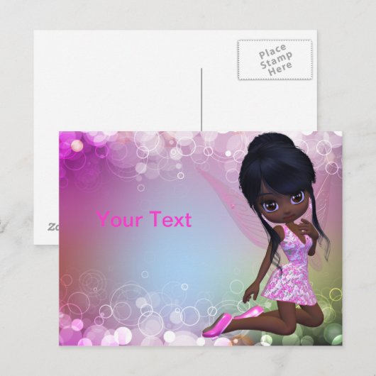 Briefkaart van Afrikaanse Amerikaanse meisjes (Voorkant / Achterkant)