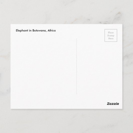 Briefkaart van Afrikaanse olifanten (Achterkant)