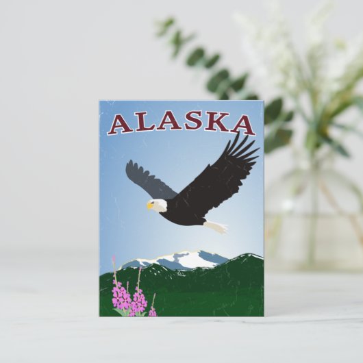 Briefkaart van Alaska-adelaars (Staand voorkant)