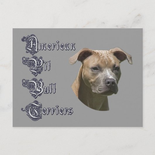 Briefkaart van American Pit Bull Terrier (APBT) (Voorkant)
