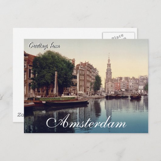 Briefkaart van Amsterdam (Voorkant / Achterkant)