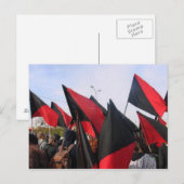 briefkaart van anarchistische vlaggen (Voorkant / Achterkant)