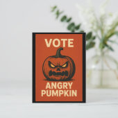 Briefkaart van Angry Pumpkin (Staand voorkant)