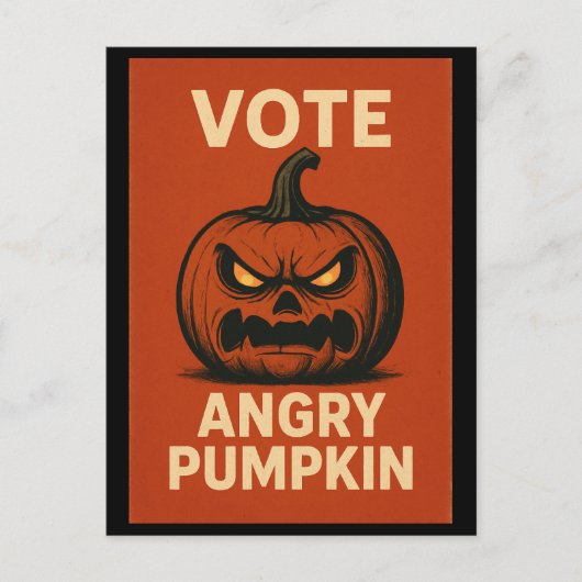 Briefkaart van Angry Pumpkin (Voorkant)