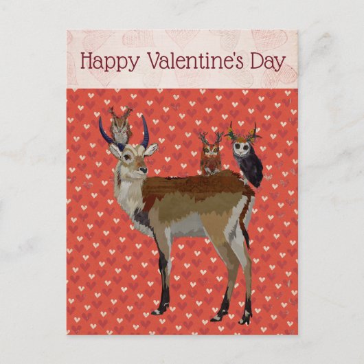 BRIEFKAART VAN ANTELOPE & ANTLER OWLS VALENTIJNS (Voorkant)