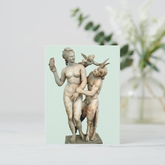 Briefkaart van Aphrodite, Pan en Eros (Staand voorkant)