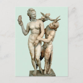 Briefkaart van Aphrodite, Pan en Eros