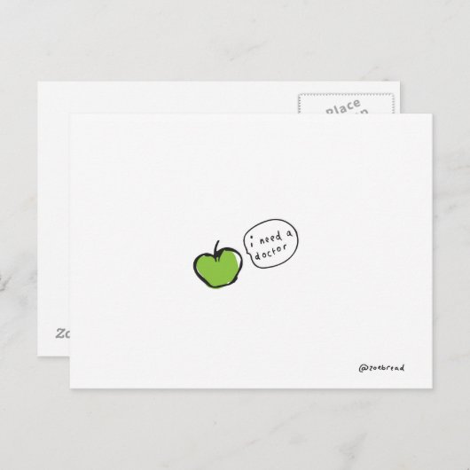 briefkaart van appel (Voorkant / Achterkant)