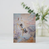 Briefkaart van Arabische paarden (Staand voorkant)