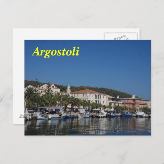 Briefkaart van Argostoli (Voorkant / Achterkant)