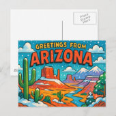 BRIEFKAART VAN ARIZONA (Voorkant / Achterkant)