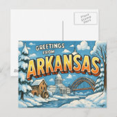 BRIEFKAART VAN ARKANSAS (Voorkant / Achterkant)