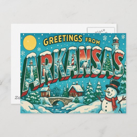 BRIEFKAART VAN ARKANSAS (Voorkant / Achterkant)
