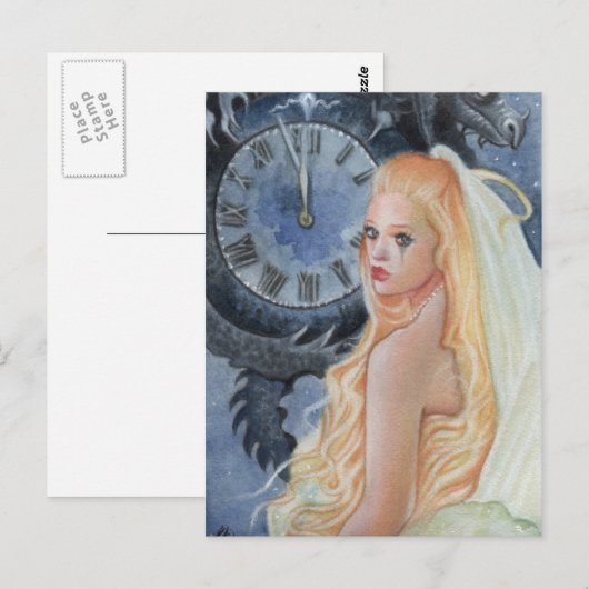 Briefkaart van Assepoester (Voorkant / Achterkant)