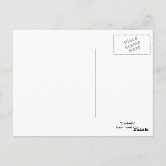 Briefkaart van Assepoester (Achterkant)