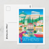 Briefkaart van Athene (Voorkant / Achterkant)
