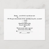 Briefkaart van Aziatische Bamboe Wedding RSVP (Achterkant)