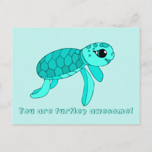 Briefkaart van baby schildpadden