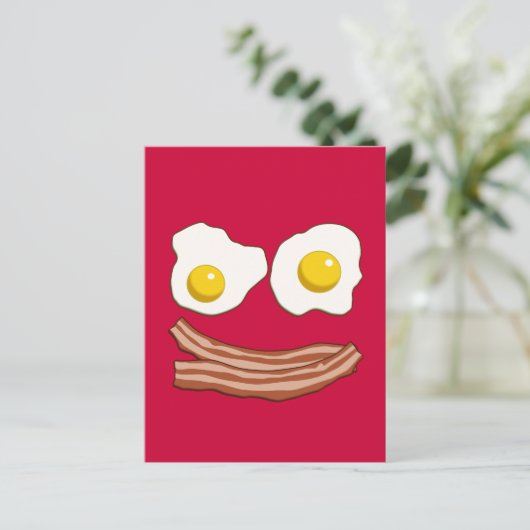 Briefkaart van bacteriën en eieren (Staand voorkant)