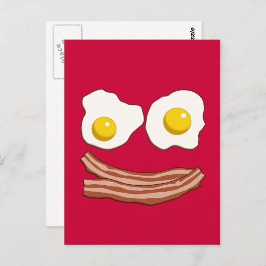 Briefkaart van bacteriën en eieren (Voorkant / Achterkant)