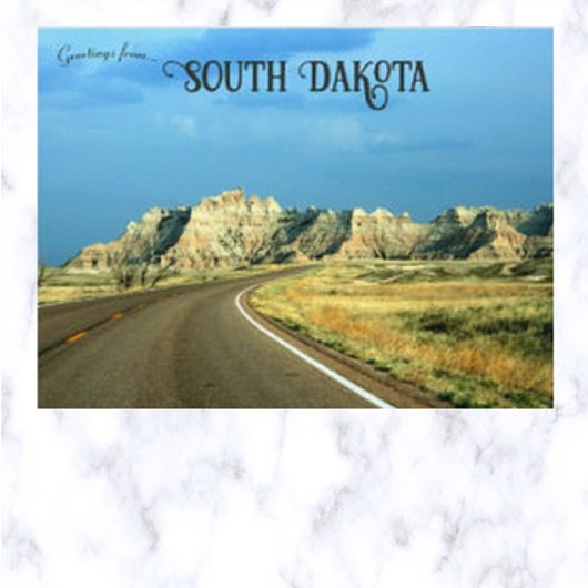 Briefkaart van Badlands South Dakota