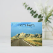 Briefkaart van Badlands South Dakota (Staand voorkant)