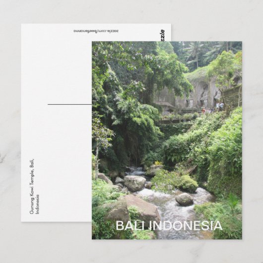 Briefkaart van Bali-Indonesië (Voorkant / Achterkant)