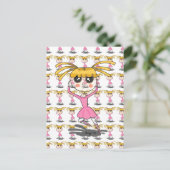 Briefkaart van Ballerina (Staand voorkant)
