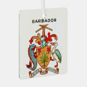 Briefkaart van Barbados Metalen Ornament (Voorkant Rechts)