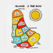 Briefkaart van Barbados Metalen Ornament (Achterkant)