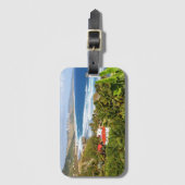 Briefkaart van Barbados, oceaan, tropische bomen B Bagagelabel (Voorkant (verticaal))