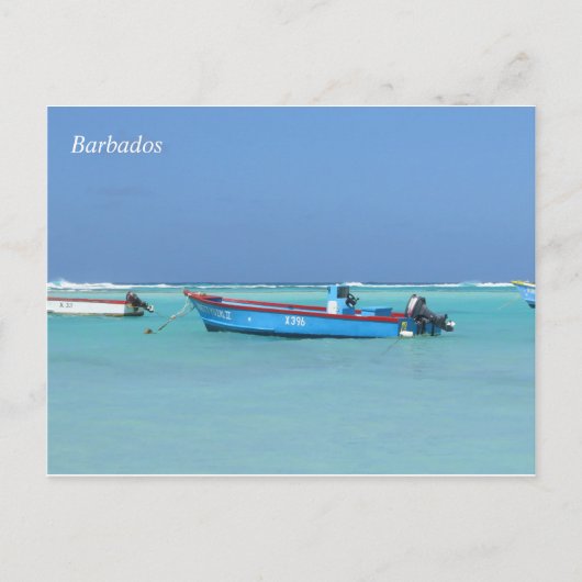Briefkaart van Barbados Ocean Boats (Voorkant)