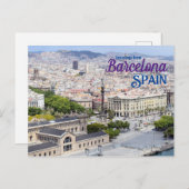 Briefkaart van Barcelona (Voorkant / Achterkant)