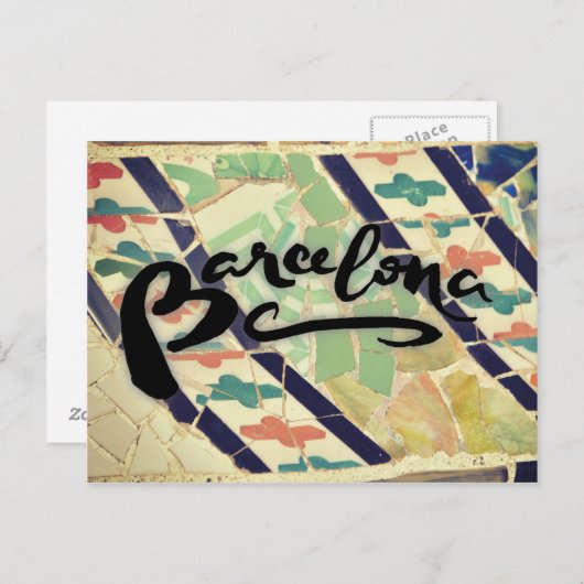 Briefkaart van Barcelona (Voorkant / Achterkant)